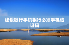 建设银行手机银行必须手机验证码