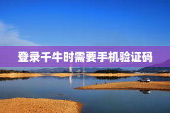 登录千牛时需要手机验证码