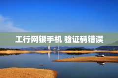 工行网银手机 验证码错误