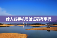 给人发手机号验证码有事吗