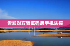 告知对方验证码后手机失控