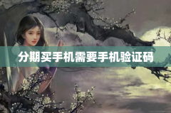 分期买手机需要手机验证码