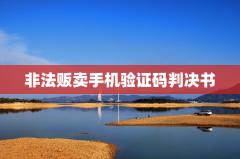 非法贩卖手机验证码判决书