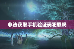 非法获取手机验证码犯罪吗