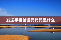 发送手机验证码代码是什么