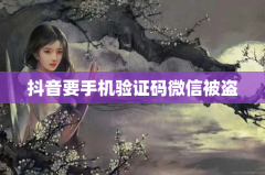 抖音要手机验证码微信被盗