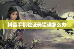 抖音手机验证码错误怎么办