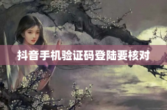 抖音手机验证码登陆要核对