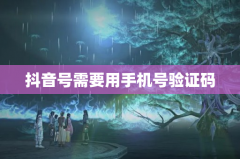抖音号需要用手机号验证码