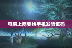 电脑上网要给手机发验证码