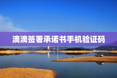 滴滴签署承诺书手机验证码